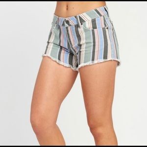 RVCA Hello Mellow Striped Shorts Size 26